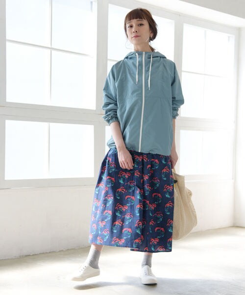 studio CLIP（スタディオクリップ）の「ナイロンスポーティブルゾン[WEB先行予約]（ジャケット/アウター・オレンジ/カーキ/ライトブルー）」の5枚目の写真