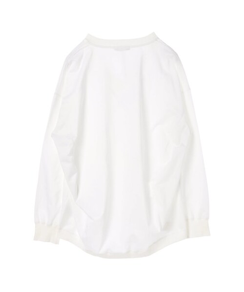 GARAGE OF GOOD CLOTHING（ガレージオブグッドクロージング）の「LOUCUS & BEYOND×GOGC V開き裏毛ビックシルエット（トップス・ホワイト/ブラック・F）」の2枚目の写真