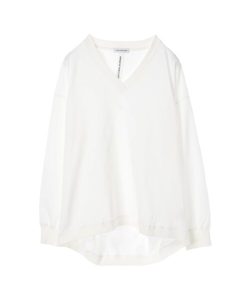 GARAGE OF GOOD CLOTHING（ガレージオブグッドクロージング）の「LOUCUS & BEYOND×GOGC V開き裏毛ビックシルエット（トップス・ホワイト/ブラック・F）」の6枚目の写真