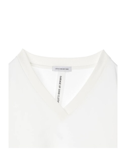GARAGE OF GOOD CLOTHING（ガレージオブグッドクロージング）の「LOUCUS & BEYOND×GOGC V開き裏毛ビックシルエット（トップス・ホワイト/ブラック・F）」の3枚目の写真