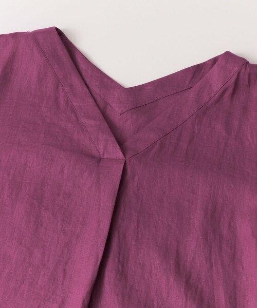 KBF+（ケービーエフプラス）の「KBF+ ハードマンズリネンAラインマキシワンピース（ワンピース/ドレス・レディース・OFF/BEIGE/PURPLE・one）」の17枚目の写真