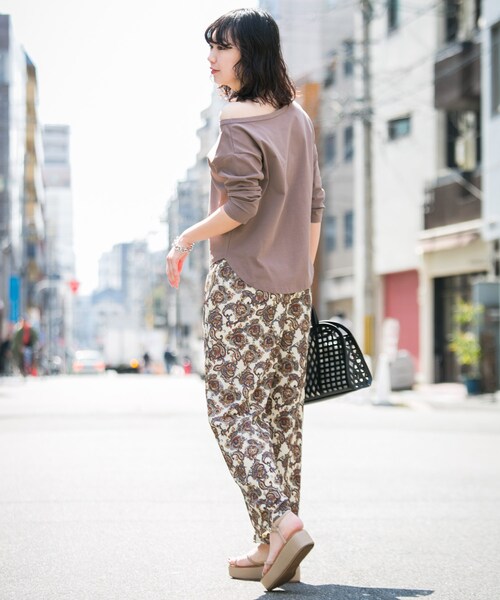 KBF+（ケービーエフプラス）の「KBF+ イージーウエストエスニックパンツ（パンツ・レディース・GREEN/IVORY/BROWN・one）」の5枚目の写真