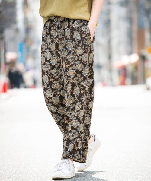 KBF+（ケービーエフプラス）の「KBF+ イージーウエストエスニックパンツ（パンツ・レディース・GREEN/IVORY/BROWN・one）」の2枚目の写真