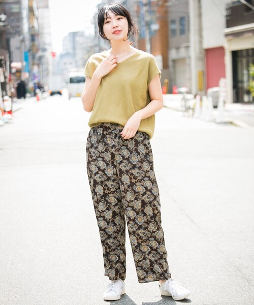 KBF+（ケービーエフプラス）の「KBF+ イージーウエストエスニックパンツ（パンツ・レディース・GREEN/IVORY/BROWN・one）」の7枚目の写真