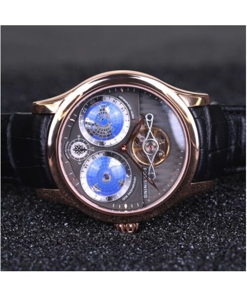 no brand（ノーブランド）の「Forsining トゥールビヨン 自動巻き 機械式腕時計 メンズ スケルトン（アナログ腕時計・メンズ・その他）」の3枚目の写真