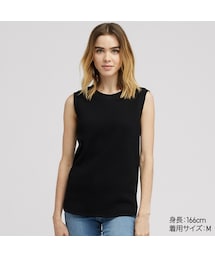 UNIQLO | ワッフルＴ（ノースリーブ）(Tシャツ/カットソー)