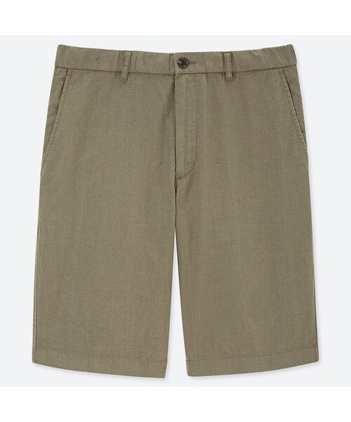 UNIQLO（ユニクロ）の「リネンブレンドショートパンツ（その他パンツ・メンズ・NAVY 69/BLUE 66/BROWN 35/OLIVE 56・3XL/XL/XXL/L/M/XS/4XL/S）」の3枚目の写真