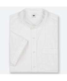 UNIQLO | エクストラファインコットンブロードスタンドカラーシャツ（半袖）(シャツ/ブラウス)