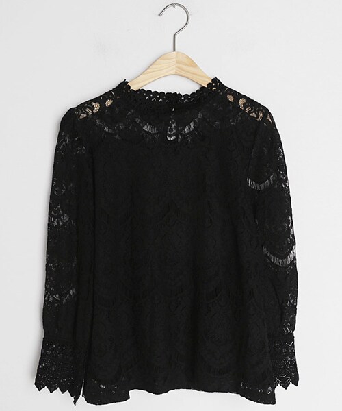 DHOLIC（ディーホリック）の「パターンオールレースブラウス（シャツ/ブラウス・レディース・ホワイト/ブラック/ピンク・FREE）」の2枚目の写真