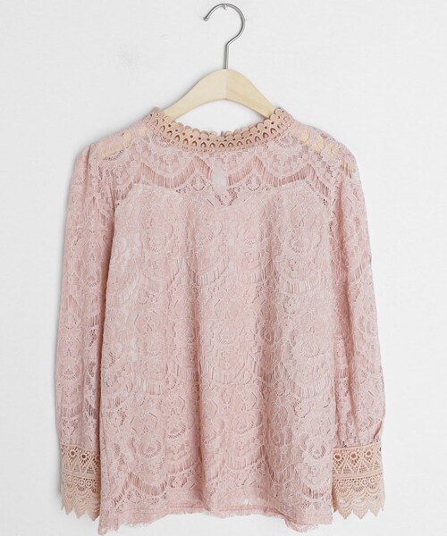 DHOLIC（ディーホリック）の「パターンオールレースブラウス（シャツ/ブラウス・レディース・ホワイト/ブラック/ピンク・FREE）」の3枚目の写真