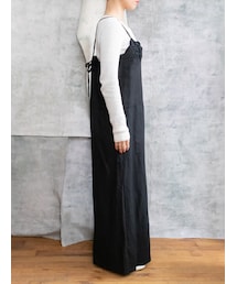 サロペット・オーバーオール・オールインワン TOWAVASE Bonvoyage salopette black TOWAVASE（トワヴァーズ）の「Bonvoyage サロペット Black