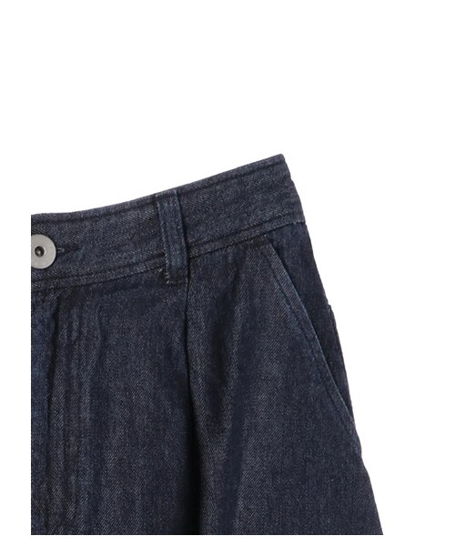 YECCA VECCA(イェッカヴェッカ)の「麻混カットオフロングフレアデニムスカート(スカート・インディゴ/ライトインディゴ・F)」の7枚目の写真