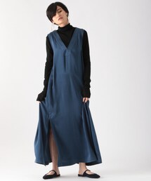 Chaos シルク ゴダルベルベットロングワンピース Chaos (カオス