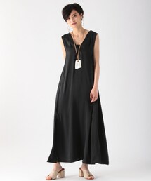 Chaos シルク ゴダルベルベットロングワンピース Chaos (カオス