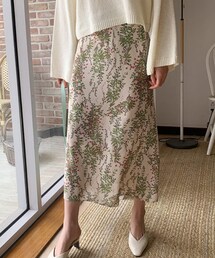 DHOLIC | フローラルAラインロングスカート(スカート)