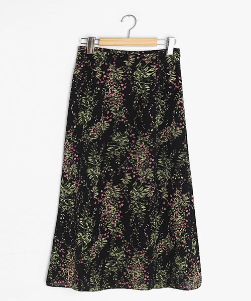 DHOLIC（ディーホリック）の「フローラルAラインロングスカート（スカート・レディース・ベージュ/ブラック・FREE）」の2枚目の写真