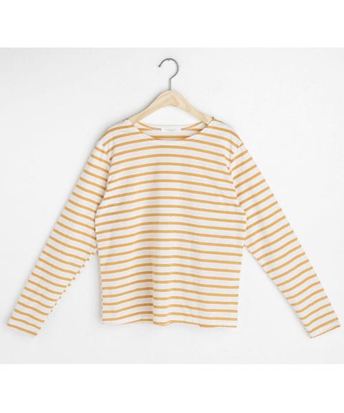 DHOLIC（ディーホリック）の「ボーダーパターンTシャツ（Tシャツ/カットソー・レディース・ブラック/ブラウン/ピンク/ブルー/イエロー・FREE）」の4枚目の写真