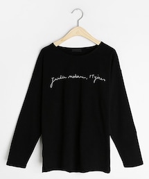 DHOLIC | レタリングラウンドネックTシャツ(Tシャツ/カットソー)