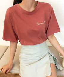 DHOLIC | バックレタリング半袖Tシャツ(Tシャツ/カットソー)