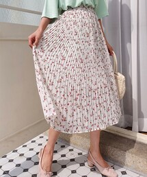 DHOLIC | プリーツフラワーパターンスカート(スカート)