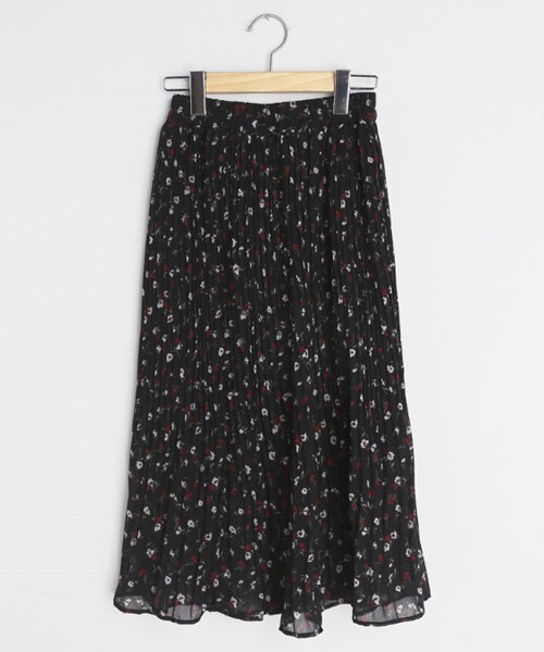 DHOLIC（ディーホリック）の「プリーツフラワーパターンスカート（スカート・レディース・ホワイト/ブラック・FREE）」の2枚目の写真