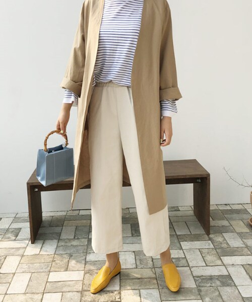 DHOLIC（ディーホリック）の「ビッグポケットオープンジャケット（ノーカラージャケット・レディース・ブラック/ベージュ/その他・FREE）」の2枚目の写真