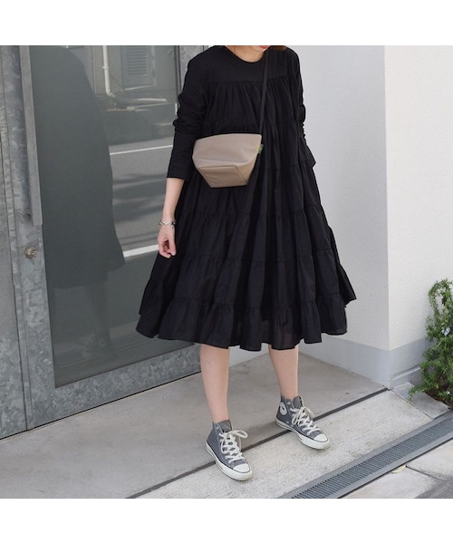 no brand（ノーブランド）の「フェアリーコットンミディOne-Piece(ティアード6段)（ワンピース・レディース・その他）」の2枚目の写真