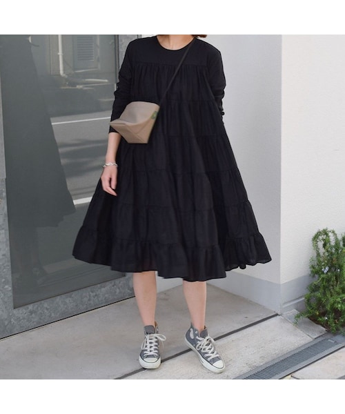 no brand（ノーブランド）の「フェアリーコットンミディOne-Piece(ティアード6段)（ワンピース・レディース・その他）」の6枚目の写真