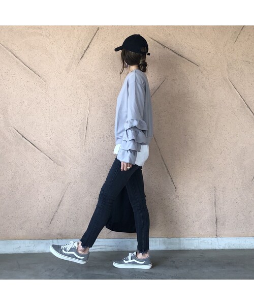 copine（コピン）の「再入荷！くすみカラー！ボリュームフリル袖トレーナー(3color)【クリックポスト対象商品】（スウェット・レディース・その他）」の9枚目の写真