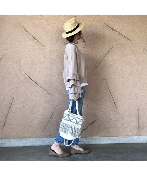 copine（コピン）の「再入荷！くすみカラー！ボリュームフリル袖トレーナー(3color)【クリックポスト対象商品】（スウェット・レディース・その他）」の5枚目の写真