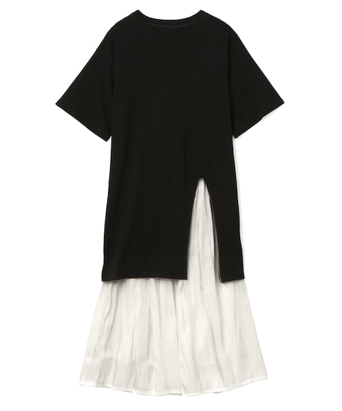 Grl グレイル の フロントスリットｔシャツｘスカートセット Tシャツ カットソー Wear