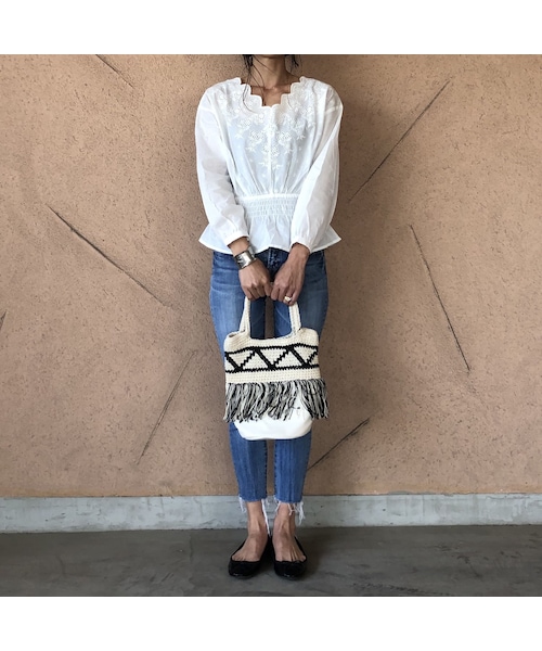 copine（コピン）の「大人可愛い！ウエストシャーリングパンチングレースブラウス(3color)【クリックポスト対象商品】（シャツ/ブラウス・レディース・その他）」の9枚目の写真