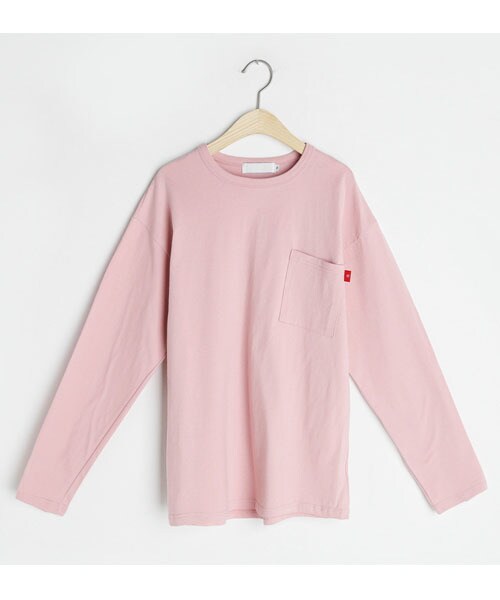 DHOLIC（ディーホリック）の「ワンポケットTシャツ（Tシャツ/カットソー・レディース・ベージュ/ホワイト/ピンク/イエロー/グレー/グリーン/ブラック・FREE）」の7枚目の写真