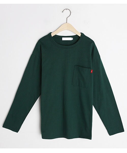 DHOLIC（ディーホリック）の「ワンポケットTシャツ（Tシャツ/カットソー・レディース・ベージュ/ホワイト/ピンク/イエロー/グレー/グリーン/ブラック・FREE）」の5枚目の写真