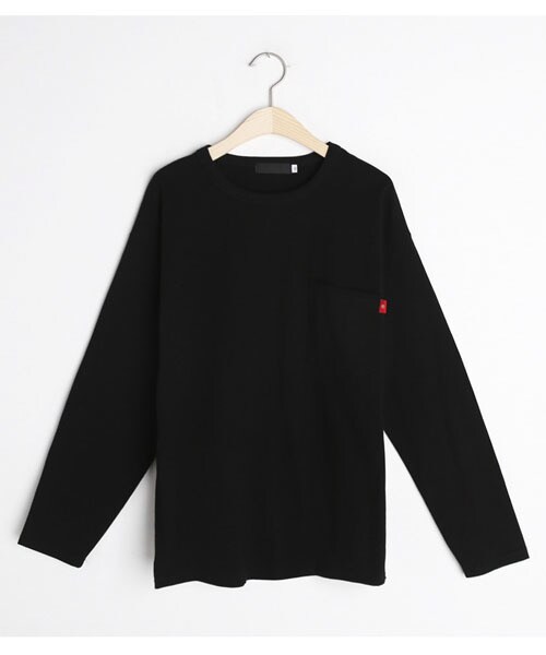 DHOLIC（ディーホリック）の「ワンポケットTシャツ（Tシャツ/カットソー・レディース・ベージュ/ホワイト/ピンク/イエロー/グレー/グリーン/ブラック・FREE）」の3枚目の写真