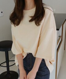 DHOLIC | ボクシーハーフスリーブコットンTシャツ(Tシャツ/カットソー)