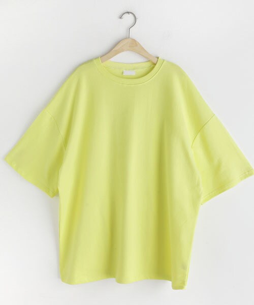 DHOLIC（ディーホリック）の「ボクシーハーフスリーブコットンTシャツ（Tシャツ/カットソー・レディース・ピンク/グレー/イエロー/パープル・FREE）」の4枚目の写真