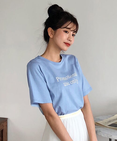 DHOLIC(ディーホリック)の「promotional半袖Tシャツ(Tシャツ/カットソー・レディース・ブルー/ベージュ/ホワイト/オレンジ・FREE)」の1枚目の写真