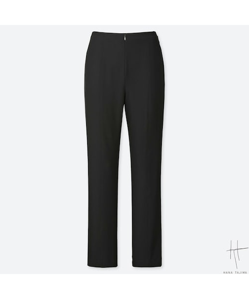 UNIQLO（ユニクロ）の「イージーストレートパンツ（その他パンツ・レディース・DARK GRAY 08/BLACK 09/GREEN 53・XL/M/L/S）」の2枚目の写真