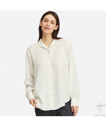 UNIQLO | レーヨンオーバーサイズシャツ（長袖）(シャツ/ブラウス)
