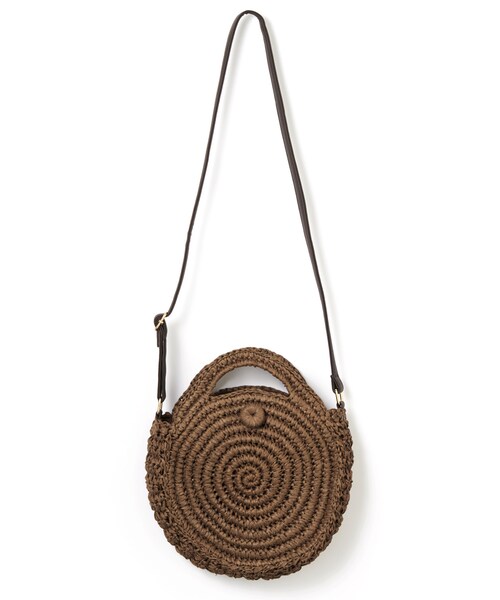 GRL（グレイル）の「ペーパーサークルポシェット（ショルダーバッグ・レディース・ベージュ/ブラウン・F/Ｆ）」の2枚目の写真