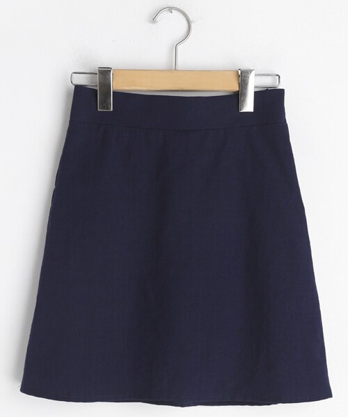 DHOLIC（ディーホリック）の「リネン混Aラインミニスカート（スカート・レディース・ホワイト/ベージュ/ブルー・FREE）」の3枚目の写真