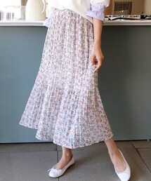 DHOLIC | 小花柄シフォンプリーツスカート(スカート)