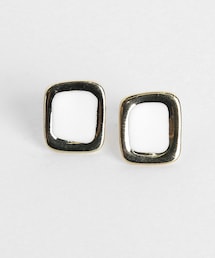 DHOLIC | スクエアゴールドフレームカラーピアス(ピアス(両耳用))