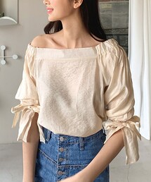 DHOLIC | オフショルダースリーブタイブラウス(シャツ/ブラウス)