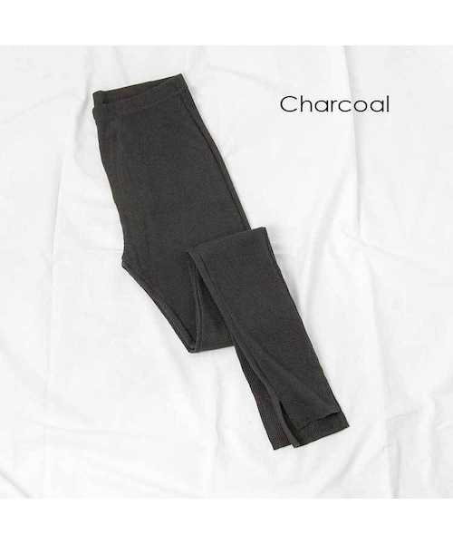 Sheson（シーズン）の「Sheson(シーズン)ワッフルスリットレギンス（レギンス/スパッツ・レディース・ホワイト/グレー/ベージュ/その他/ブラック・FREE）」の5枚目の写真