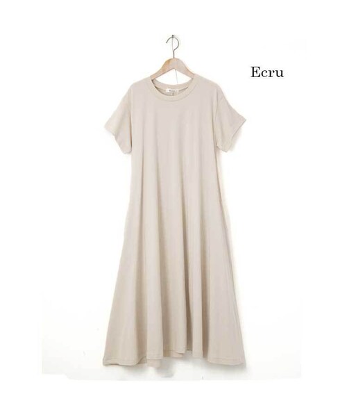 Sheson（シーズン）の「Sheson(シーズン)フレアマキシ丈ワンピース（ワンピース・レディース・ブラウン/ベージュ/グリーン/ブルー/ブラック・FREE）」の3枚目の写真