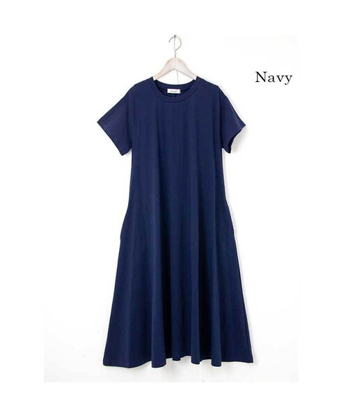 Sheson（シーズン）の「Sheson(シーズン)フレアマキシ丈ワンピース（ワンピース・レディース・ブラウン/ベージュ/グリーン/ブルー/ブラック・FREE）」の5枚目の写真