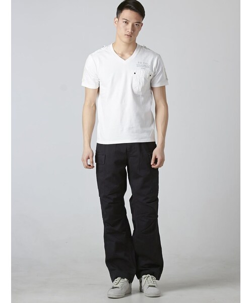 AVIREX(アヴィレックス)の「AVIREX(アヴィレックス) メンズ ベーシック カーゴパンツ(パンツ・メンズ・OTHER/KHAKI/BLK・S/M/L/XL/XXL)」の2枚目の写真