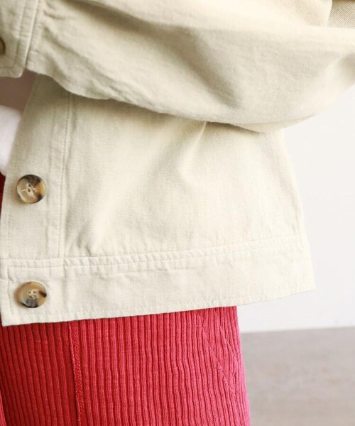 OZOC(オゾック)の「サマーコールビッグシルエットジャケット(ジャケット/アウター・レディース・カーキ(027)/ベージュ(052)・38(M)/40(L))」の13枚目の写真